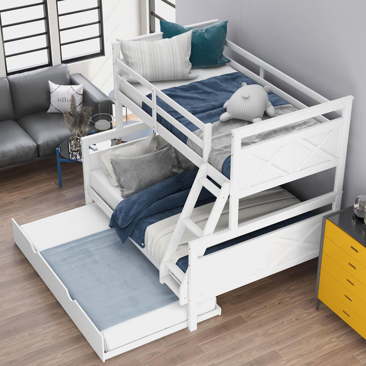 Harper Orchard Grena Twin Over Full Solid Wood Standard Bunk Bed with